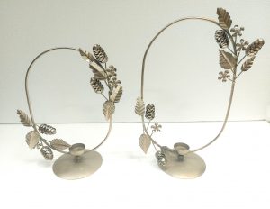 Pine Cone Candle Holder Set/2