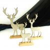 Decorative Reindeer S/3 w/Wooden Base