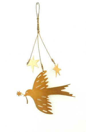 Decorative Hanging Swallow w/Stars