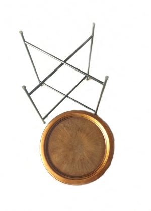Metal Serving Tray w/Portable Stand