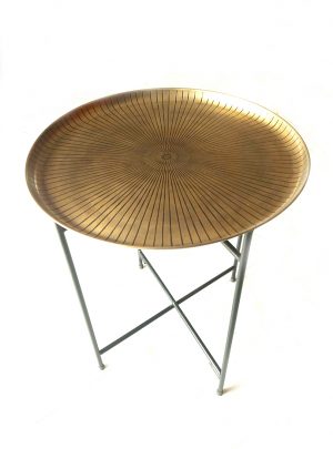 Metal Serving Tray w/Portable Stand