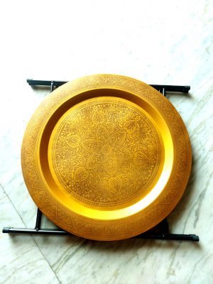 Metal Serving Tray w/Portable Stand