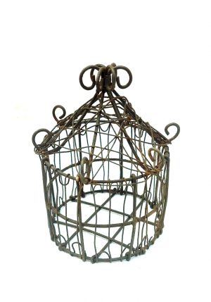 DECORATIVE ANTIQUE WIRE CAGE