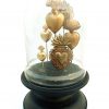 Sacred Hearts in Glass Dome w/ Wooden Base