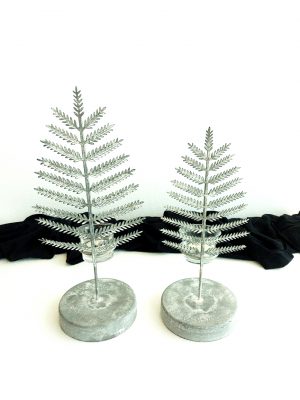 CHRISTMAS TREE T-LIGHT HOLDER SET/2