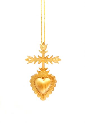 Decorative Hanging Heart w/ Cross