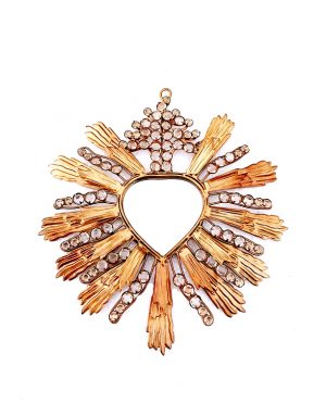 Jewelled Hanging Heart Mirror