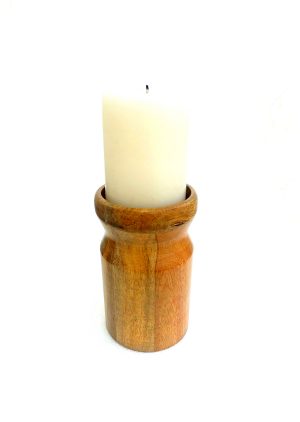 Mango Wood Candle Holder